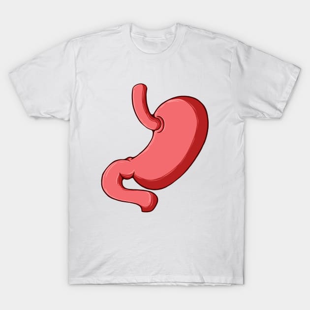 The stomach T-Shirt by rikiumart21